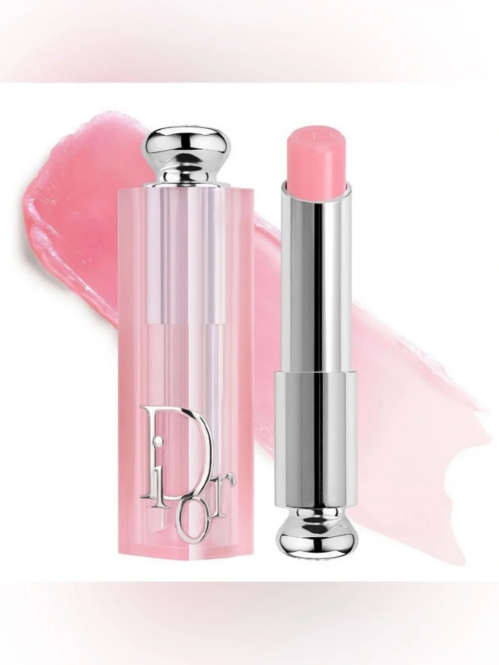 Dior Miss Dior White Pouch with Red Logo & Dior Addict Lip Glow